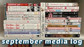 september media log (manga, books, shows, music)