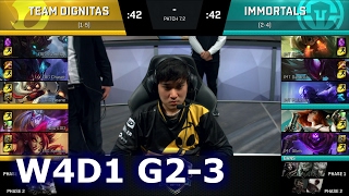 Immortals vs Dignitas Game 2 | S7 NA LCS Spring 2017 Week 4 Day 1 | IMT vs DIG G2 W4D1