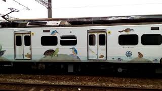 2224次嘉義發車經由山線開往基隆的EMU812+EMU811里山動物彩繪微笑號區間車2.0版里山動物彩繪列車