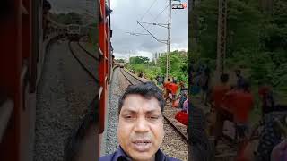 Railway Track Ruckus: Passengers Cross Seconds Before Train's Arrival | #Shorts | #ViralVideo
