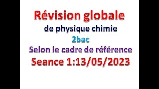 révision globale de physique chimie selon le cadre de référence 2bac 2023.séance 1