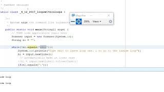 Nested While Loops With Strings - Java One