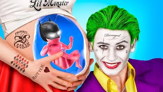 I Got Kidnapped by Superheroes || Harley Quinn and Joker Became Parents