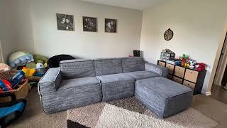 Amazon Cloud Couch Dupe? LINSY HOME Oversized Modular Sectional Sofa Review | No Assembly Couch