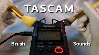 TASCAM Mic Scratching with Makeup Brushes ASMR (no talking)