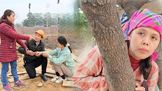 The construction engineer's girlfriend was not happy to see him helping the beautiful female worker.