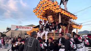 令和六年　建水分神社御祭礼　水分青年団　夜の比叡乃前入場