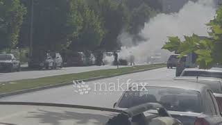 Автомобил во движење се запали и изгоре во Кичево