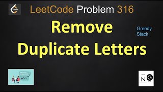 remove duplicate letters | leetcode 316 | smallest subsequence of distinct characters| leetcode 1081