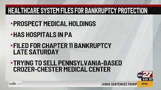 Healthcare system with hospitals in Pennsylvania files for bankruptcy protection