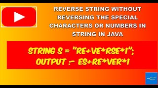 Reverse string without reversing the special characters or numbers in a string in java