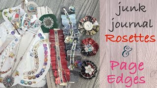 Junk journal rosettes & page edges. Using magazines to decorate our journals 😁