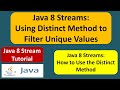 How to Use the Distinct Method in Java 8 Streams? | Streams in Java 8
