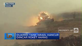 Detik-detik Tank Israel Hancur Diincar Roket Hamas