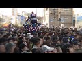 松山秋祭り2012【本宮】 鉢合わせ ６戦目 大唐人ＶＳ小唐人 道後温泉本館前　道後八町 男祭典 japan matsuyama matsuri 【しまなみさんぽ】