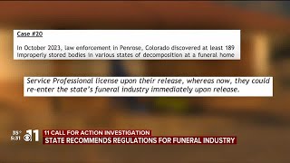 WATCH: State agency recommends regulations to Colorado funeral professionals