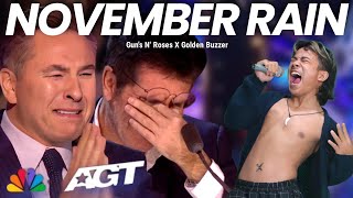 Golden Buzzer : Simon Cowell cried when he heard the song November Rain with an
