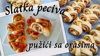 Slatko pecivo - pužići sa orasima i marmeladom, mekani i sočni | ekuhinjica