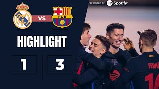 ملخص مباراة برشلونة ضد ريال مدريد اليوم 3 - 1