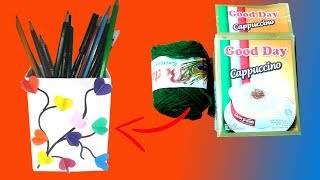 😍💖😁ফেলনা জিনিস দিয়ে কলমদানি  - DIY Nice pen holder