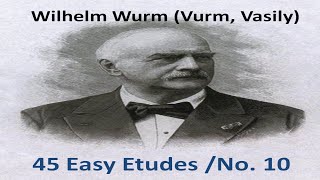 45 Easy Studies for Trumpet by Wurm, Wilhelm - 10 Allegretto Moderato