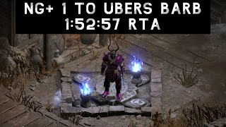 [D2R] PB! NG+ 1 to Ubers Barb 1:52:57 RTA