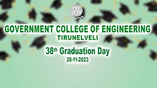 38th Graduation Day - Government College of Engineering - Tirunelveli..