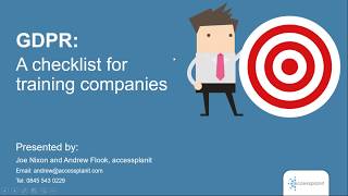 GDPR: A checklist for training companies