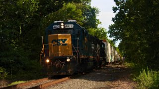 CSAO WPMI-61 makes a quick stop to avoid a downed tree- CSX 4403 and NS 5802 on 7/2/24