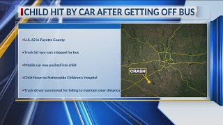 Ohio child life-flighted after being struck by car while getting off school bus
