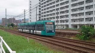 広島電鉄5000形5011号『GREENMOVER』2号線広島駅行き 修大附属鈴峯前〜井口