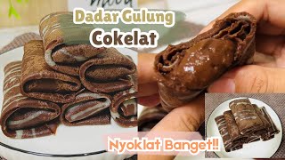 BISA JADI IDE JUALAN. RESEP DADAR GULUNG ISI VLA COKLAT LUMER DAN CREAMY