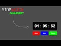 How to make a Stopwatch using HTML CSS and JavaScript