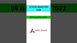 Axis Bank | Intraday Stock For Tomorrow | 09 November | #shorts #stockmarket #intraday #axisbank