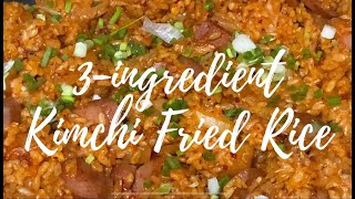 KOREAN 3-ingredient Kimchi Fried Rice [Beginner] 简单泡菜炒饭，只需3个食材！【懒人版】