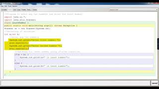 LEAST 2 NUMBERS || JAVA CLASS by ASHISH