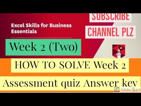 Coursera: How To Solve Week 2 Quiz Answer Of Excel Skills For Business ...