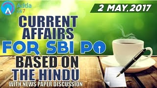 CURRENT AFFAIRS | THE HINDU | SBI PO 2017 | 2nd May 2017 | Online Coaching for SBI IBPS Bank PO