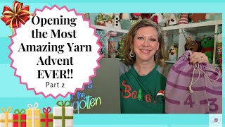 🎄🎁✨Opening the Most Amazing Yarn Advent EVER!! ✨🎁🎄Part 2 #crochet #crochetchristmas #adventcalendar