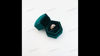 Yadao Hexagonal Velvet Jewelry Box｜velvet ring box factory｜velvet jewelry box wholesale