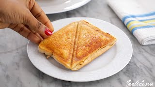 HOW TO MAKE A SIMPLE CHICKEN & MAYO TOASTED BREAD SANDWICH  - BREAKFAST RECIPE - ZEELICIOUS FOODS