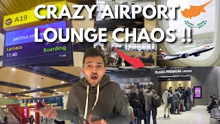 Crazy Heathrow Airport Lounge Chaos | Flying London to Larnaca | Cyprus 2025