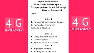 Fluid Mechanics and Machinery CE3391 Important Questions Sem 3 Anna University Feb 2024 Exam