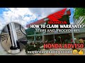 HONDA WARRANTY CLAIM STEPS AND PROCEDURES