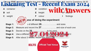 IELTS Listening Actual Test 2024 with Answers | 27.01.2024