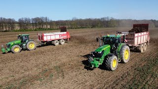 JOHN DEERE 6215r \u0026 7930 with Annaburger mannure spreaders | EUROFARMS AGRO-B s.r.o. |