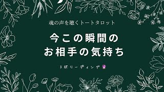 今この瞬間の彼の気持ち。【魂のご縁を占うトートタロット】