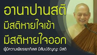 อานาปานสติ มีสติหายใจเข้า มีสติหายใจออก เป็นผู้มีความเพียรเผากิเลส มีสัมปชัญญะ มีสติ