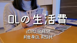 【OLの給料】2020.12月の生活費/キャッシュレス  |  奨学金返済中【給料日ルーティン】