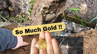 ** RAW Unedited Footage ** Metal Detector Finds Many GOLD Coins || Metal Detecting UK